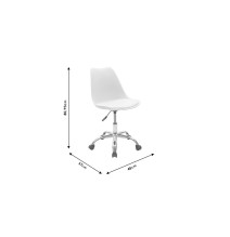 Silla de Oficina Ergonómica en Color Negro - 93-80x57x48 cm, Comodidad y Estilo Moderno para Trabajo y Estudio.