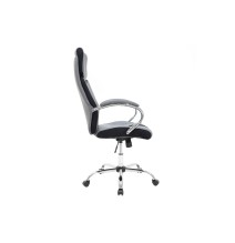 Sillón de Dirección en Piel Sintética Negro-Gris: Elegancia y confort para ejecutivos